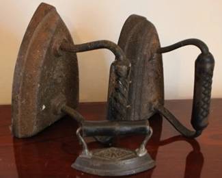 235 - 3 Vintage flat irons
