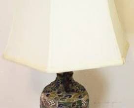 149 - Vintage Satsuma 27" lamp, some issues
