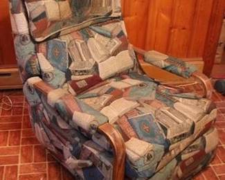 15 - Vintage reclining chair, 30 x 34 x 30
