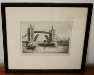 161 - Framed London print, 12 x 11
