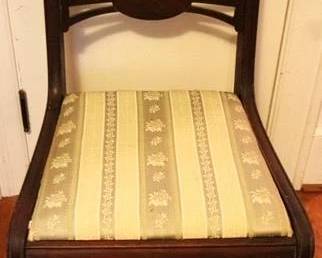 176 - Mahogany bowtie back chair, 35 x 20 x 18
