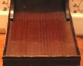 112 - Mahogany step down side table 24.5 x 15 x 25
