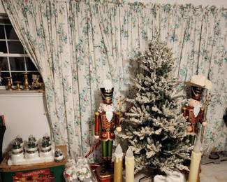 3 foot tall, nutcrackers, Christmas trees, and other vintage Christmas item