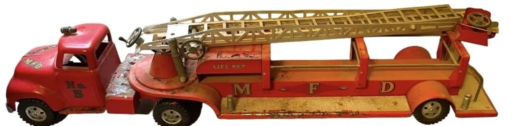 Vintage 1954 Tonka MFD Ladder Fire Truck