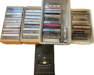 GE Battery Powered Cassette Player Tapes