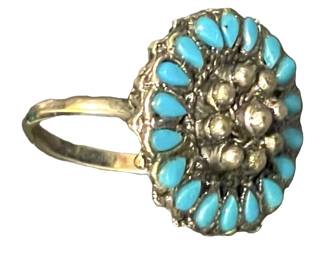 Native American Silver Turquoise Ring