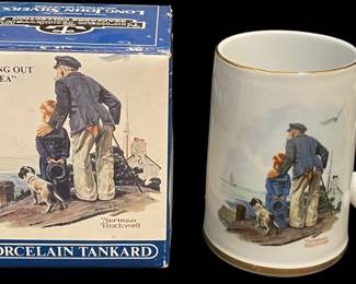 Vtg Norman Rockwell Looking Out To Sea Mug