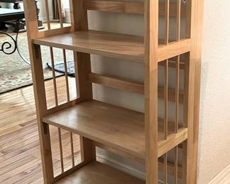 4-tier Open Back Shelf 22" x 12", 40.5" tall – $55 final price (some damage on top corners)