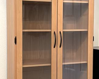 Book Case with doors 27.5" x 12", 61" tall, good condition – $100
