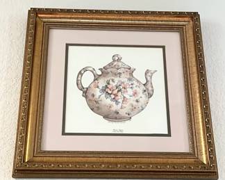 Framed art of pitcher – $20