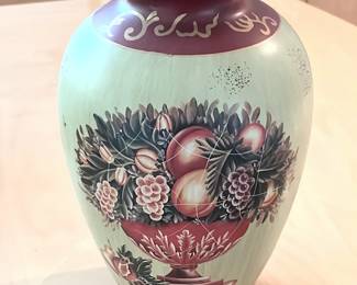 Vase with fruit painting – $30