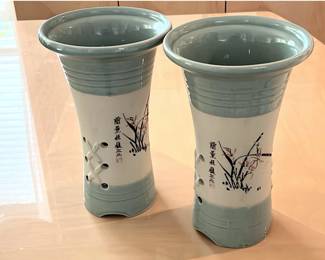 Asian style ceramic vases – $30