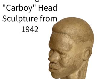 Vintage "Carboy" Head Sculpture from 1942