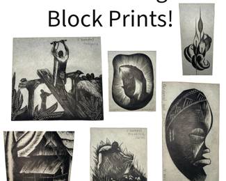 Numerous Original Block Prints! Many signed.