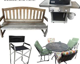Outdoor furniture and Weber BBQ grill!