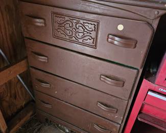 Old solid wood dresser in shed 
$60