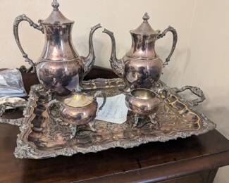 Silver plated tea set
