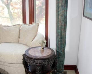 Carved Rosewood Stand, Floor Lamp