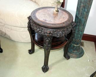 Carved Rosewood Stand