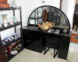 Black Lacquer Vanity
