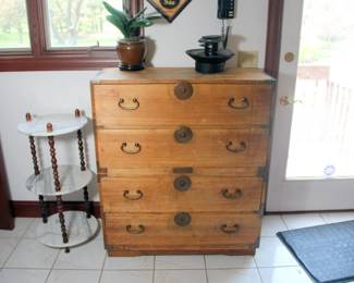 Antique 2 Piece Stacking Tansu Chest