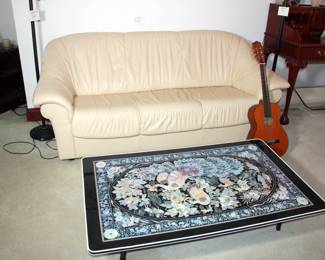 Sofa, Folding Low Table, Gremlin Guitar