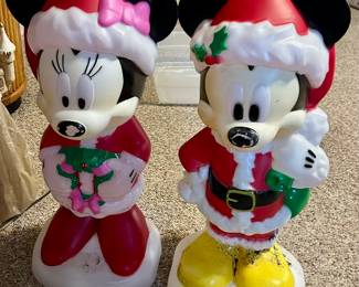 Mickey and Minnie blow molds