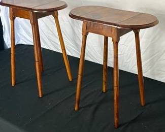 Small Wood End Tables Folding Set of 2 