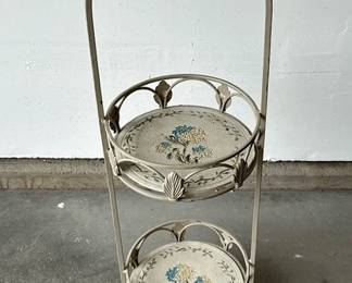 Painted Metal Decorative Plant Stand