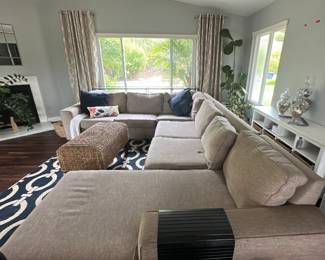large sectional, fair condition 
