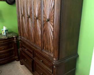 Armoire is part of a 4 piece bedroom set. - $750 for set.