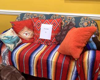 Pillows of all colors - more than 30 - all colors and love seat