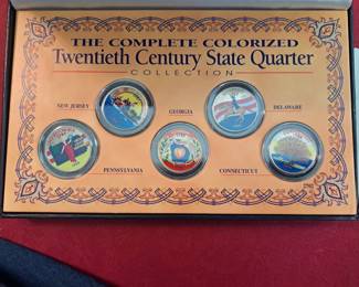 State Quarter Coins with Color