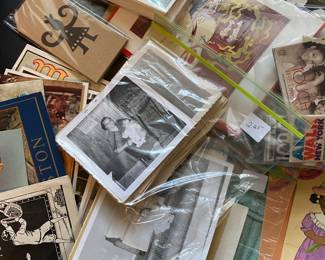 Paper Memorabilia and old black and white Photos.