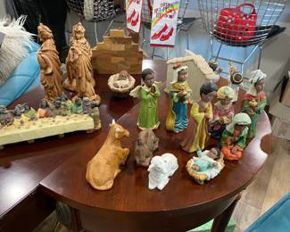 Collection of Nativity Sets, Baby Jesus has been pulled and is with the cashier. 