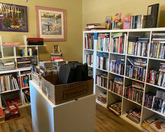 Bookcases, Art, CDs and more