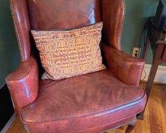 Leather Wingback Chair (1 of 2)