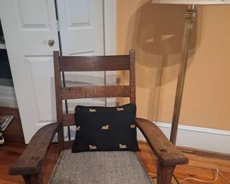 Antique Craftsman style Tiger Oak Rocker