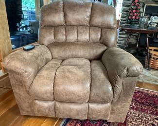 Zoy Home Furnishings overstuffed lift chair with recline and massage controllers, some wear and may need light cleaning 42"W x 32"D