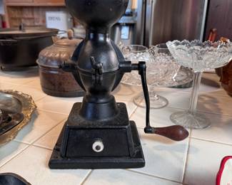 Philadelphia Enterprise MFG cast iron coffee grinder 12"H