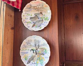 Royal Albert bone china Birdwatch 8" plates on hangers