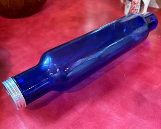 Cobalt glass rolling pin
