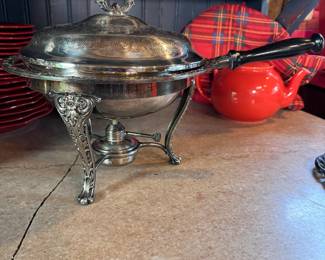 Silver-plated chafing dish 8"