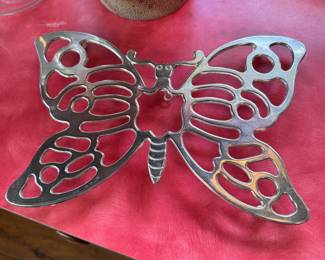 Leonard Silverplate butterfly trivet 10"