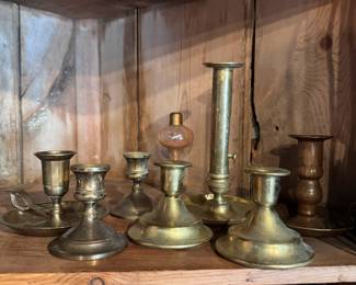 Grouping of candle holders, tallest is 7"