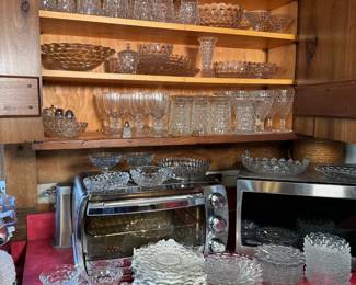 Large lot of Fostoria American china (some pieces may be reproductions) 