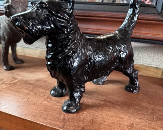 Scotty terrier Hubley cast iron doorstop 8"H x 10"L