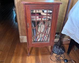 Music cabinet, has some bleaching & spots especially to the top 36"H x 19"W x 16"D