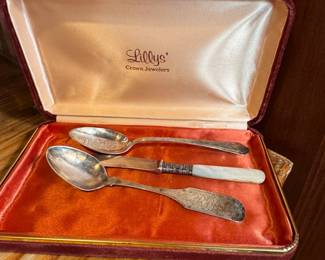 Vintage silver (sterling & plated) teaspoons and knife