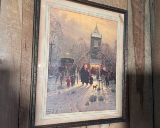 G. Harvey "The Bond of Faith" Framed 1987 Limited Edition Print, some foxing around edge of the matting 25" x 22"